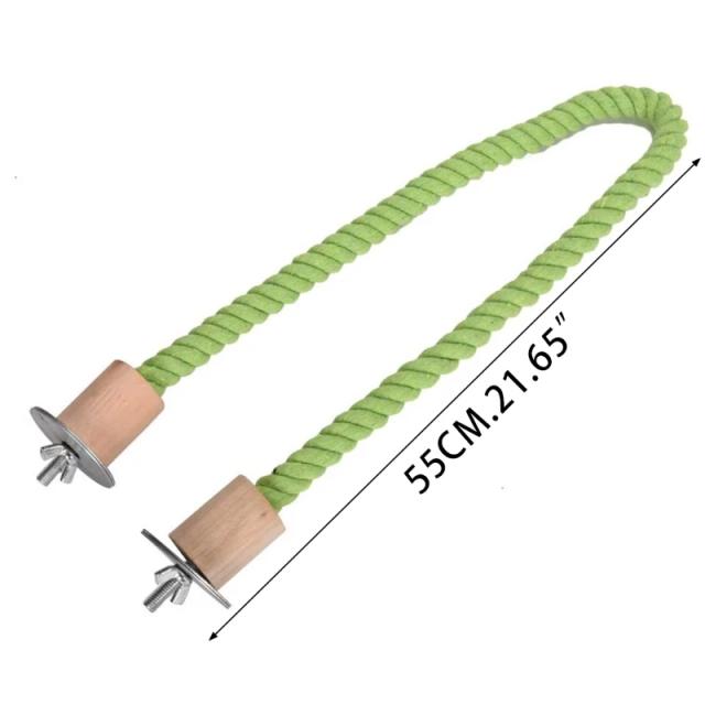 Brinquedo interativo para pássaros: poleiro dobrável com corda de algodão para escalada e mastigação saudável