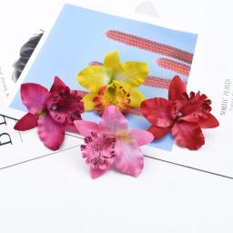 10 peças flores artificiais de borboleta e orquídea acessórios de casamento desembaraço presentes diy decoração de casa - Image 3