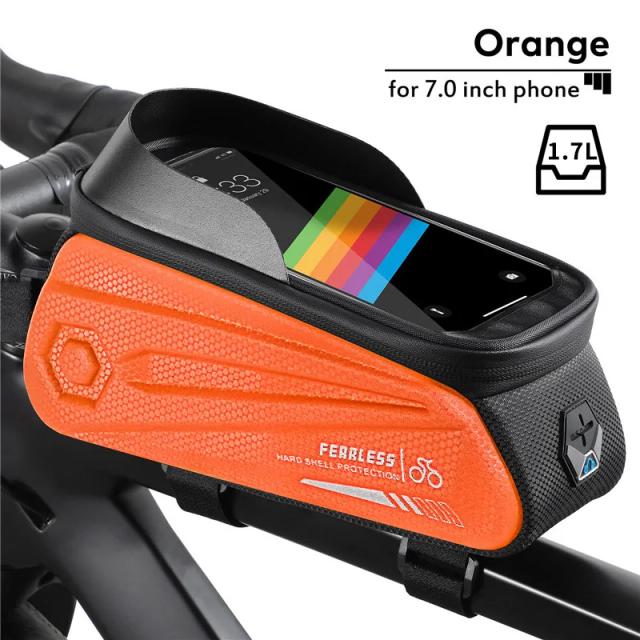Bolsa Frontal para Bicicleta à Prova d'Água com Tela Sensível ao Toque - Acessórios MTB e Bike de Estrada 7,0"