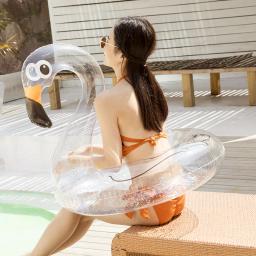 Flutuador Inflável De Piscina De Unicórnio Flamingo, anel De Natação Transparente, flutuadores De Piscina Para Adultos, tubo De Bóia Inflável, círculo De Natação Donut - Image 3