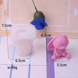 Moldes de silicone para gesso, animal fofo, coelho, baleia, disffuser perfumado, molde de pedra, urso 3D, artesanato, argila estilo coreano - Image 4