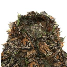 Ghillie capa de folhas 3d de caça, roupas de camuflagem respirável para observação de pássaros, poncho à prova de vento para sniper airsoft gear - Image 6