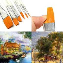 Conjunto profissional de pincéis para pintura, 6x, aquarela, óleo acrílico, pincel artístico - Image 5