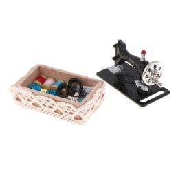 Multi estilos crianças casa de bonecas decoração móveis em miniatura máquina de costura linha tesoura acessórios para bonecas casa brinquedos para meninas - Image 3
