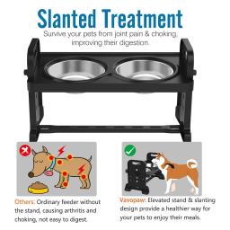Tigelas antiderrapantes para cães elevadas, Alimentador Pet levantado, Tigela para cães elevada, Comida de gato e água alimentador, Pequeno médio grande cães - Image 2