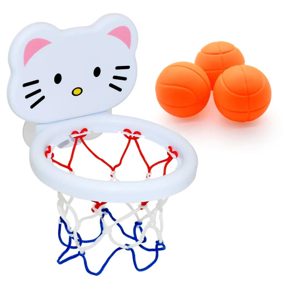 Aro de basquete com ventosa para crianças, brinquedos do banho do bebê, 3 bolas, banheira do banheiro, chuveiro, jogo de água, brinquedos de tiro para crianças - Image 1