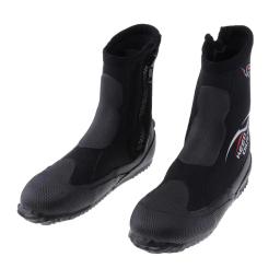 Botas de mergulho com zíper e sola dura, esportes aquáticos, mergulho, mergulho, moletom de uso com zíper, 5mm, xs-3xl - Image 1