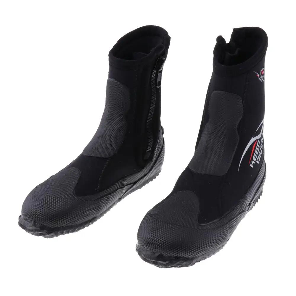 Botas de mergulho com zíper e sola dura, esportes aquáticos, mergulho, mergulho, moletom de uso com zíper, 5mm, xs-3xl - Image 1