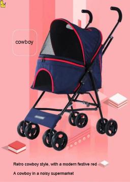 Carrinho de cachorro para animais de estimação ir para fora transporte luz viagem compras kitty poodle pequenos produtos para animais de estimação dobrável acessórios para cães - Image 2