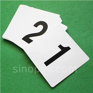 Cartões de plástico em pvc para números de mesa e restaurantes, 4 polegadas, para exibição de número de roupas, marcador de pvc - Image 1