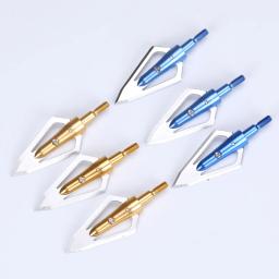 2 cores 100 grainarchery broadhead lâmina de aço inoxidável ampla para arco composto caça tiro acessórios do esporte - Image 4