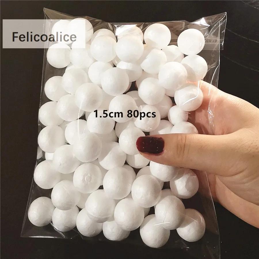 Esferas de isopor de poliestireno, espuma branca, artesanato redondo, festa DIY, casamento bola decoração suprimentos, 1 cm, 1,5 cm, 2 cm, 2,5 cm, 3 cm, 4 cm, 5 cm - Image 1