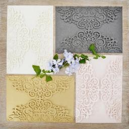 Cartões de presente e felicitações em várias cores, convite de casamento com corte a laser, cartão de visitas rsvp, decoração para lembrancinhas de festa com 10 peças - Image 3