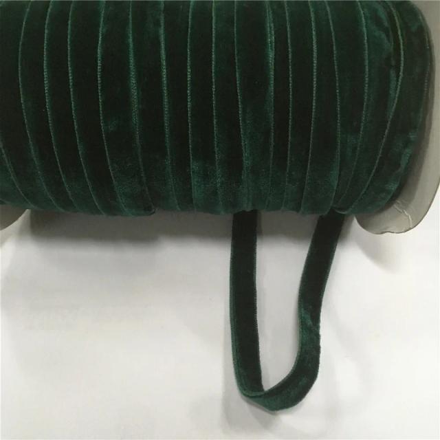 Fita de Veludo Verde de Nylon Dupla Face para Decoração de Casamento e Artesanato - Ideal para Presentes e DIY em Natal - Disponível em 6/9/19/25mm e 1/3/5 Quintais