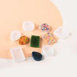 Resina Epóxi Silicone Mold Kit com Chaveiros, Chaveiro Pingentes, Artesanato de Resina DIY, Jóias, Chaveiro Fazendo Ferramentas, 20Pcs por Conjunto - Image 4