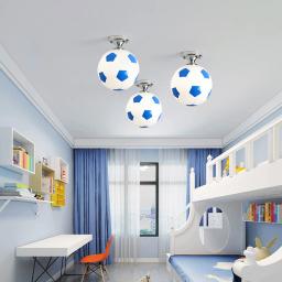 Bola de futebol luz teto futebol basquete luzes led lâmpada do teto iluminação interior meninos quarto decoração para casa luminária - Image 3