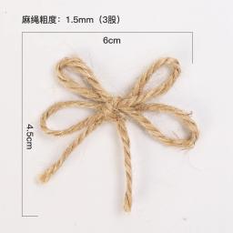 Laço de renda de juta, laço de guarnição vintage natural para artesanato, fita de serapilheira de juta faça você mesmo, decoração de casamento e natal com 10 peças - Image 5