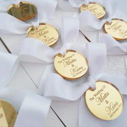 30 pçs personalizado ouro/prata redonda confetes decoração do casamento logotipo personalizado garrafa etiquetas baptismo festa de aniversário presente diy doces tags - Image 5