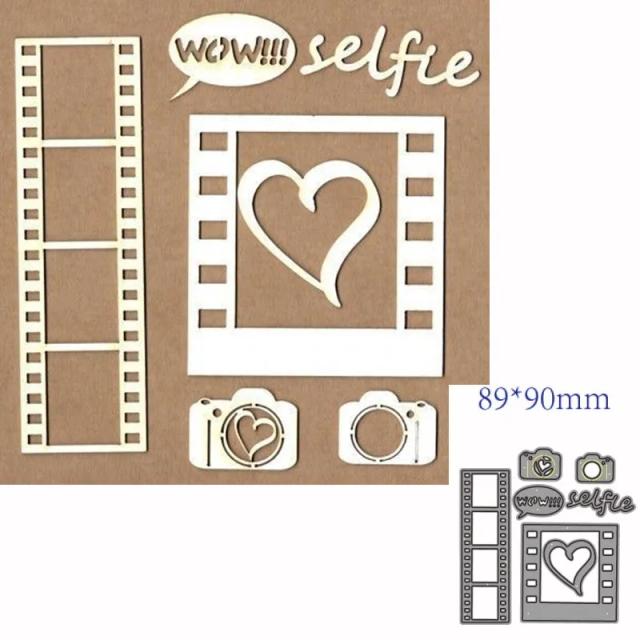 Molde de Corte em Metal para Scrapbook e Artesanato: Estêncil de Decoração de Câmera e Faca de Molde