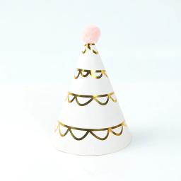 Touca de papel colorida diy com pompom e estrela, festa para bebês, crianças, aniversário, natal, presente, arco - Image 3
