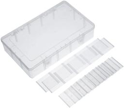 Artesanato Organizador Caixa De Armazenamento para Washi Tape, Arte Suprimentos e Adesivo, 15 compartimentos, transparente - Image 6