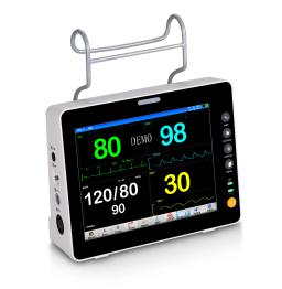 Paciente monitor animal humano veterinário portátil 6 parâmetro 8 "sinal vital paciente monitor ecg nibp resp spo2 pr temp - Image 2