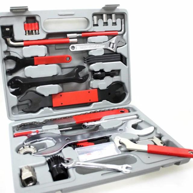 Kit Completo de Ferramentas para Reparos de Bicicletas 44 em 1 com Chaves Sextavadas, Removedor e Manivela Extrator de Alta Qualidade