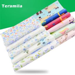 Teramila-Tecido De Patchwork De Natal, 100% Algodão, Tecido Simples para Costura Artesanal, Scrapbooking, Material De Costura Artesanal, 5-7Pcs por Conjunto - Image 3