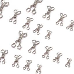 Prata e preto costura ganchos e fecho dos olhos, fecho para sutiã, casaco de pele, jaqueta, vestuário, acessórios de costura, 24pcs - Image 6
