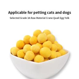 Animal de estimação liofilizado codorna ovo gema gato cão suplemento de cabelo lecithin lisina codorna ovo gema inteiro - Image 2