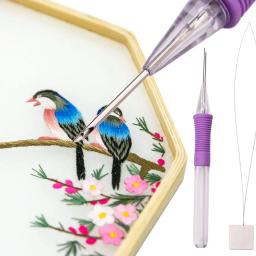 Conjunto de canetas para bordado, padrões mágicos, kit de soco, agulha de costura, faça você mesmo, kits de ponto cruz e costura em abs - Image 1