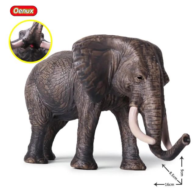Oenux: Elefante Africano de PVC como Brinquedo Educacional e Figura de Ação para Crianças