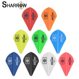 100 pçs 2 Polegada arco e flecha de borracha pena flexhing gota água forma palhetas diy acessórios do eixo para a caça tiro ao ar livre - Image 1