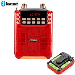 Alto-falante com TF USB, Gravação de Som FM, Falante Megafone, Amplificador De Voz, Guia De Ensino, 3 18650 Bateria, Bluetooth, 10W - Image 1