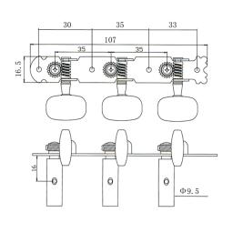1 par de almofadas de ajuste para guitarra clássica esquerda e direita mecânica - Image 6