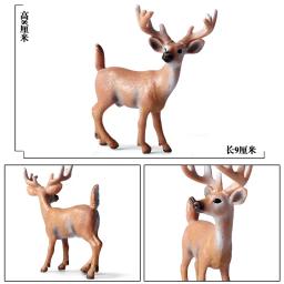 Boneco colecionável de animais selvagens, boneco de rena sika com cauda de veado, brinquedo para crianças e decoração da casa - Image 4