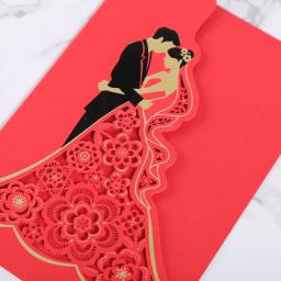 Cartões e convites de casamento, 50 unidades, elegante, noiva e noivo, cortado à laser, luxuosos, presentes, decoração, casamento, materiais para festas - Image 5