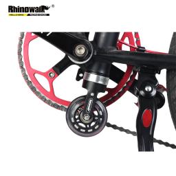 Rhinowalk rolagem roda reforço para dobrável bicicleta roda de rolo de reforço rolo assistor reforço formação auxiliar fácil de - Image 3