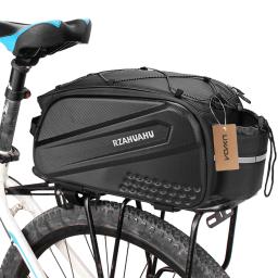 Lixada-Bicicleta Traseira Rack Bag, Refletivo, Impermeável, Ciclismo Bagagem, Tronco Da Bicicleta, Assento Traseiro, Saco De Armazenamento, Sacos De Ombro, 10L, 8L - Image 1