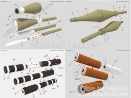 Modelo de papel 3d RPG-7 bazooka pode montar arma de fogo terminou comprimento 120cm papercraft arma para jogo cosplay puzzle brinquedo - Image 2