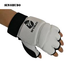 Metade do dedo quente wtf itf taekwondo mão luvas pé protetor de boxe formação de arte marcial equipamento de treinamento pé pé pé guarda - Image 2
