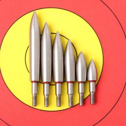 12 pçs broadheads pontas de seta pontos 100 150 200 250 300 350 rosca de grãos ponta de seta para od7.5mm eixo acessórios seta - Image 4