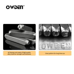 OWDEN Steel Metal Stamp Set para Artesanato Jóias, Ferramenta de Estampagem, Número e Letter Punch Kit, 36Pcs, 4mm - Image 3