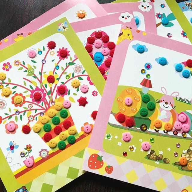 Kits de Arte em Adesivos de Mosaico para Educação Infantil: Brinquedos Criativos de Desenho e Pintura para Crianças