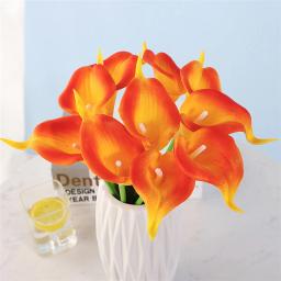 Flores Artificiais para Decoração De Casamento, Mini Calla Lily, Toque Real, Fontes De Festa, PU, 10 Cores, Nova Chegada, 1 Pc - Image 3