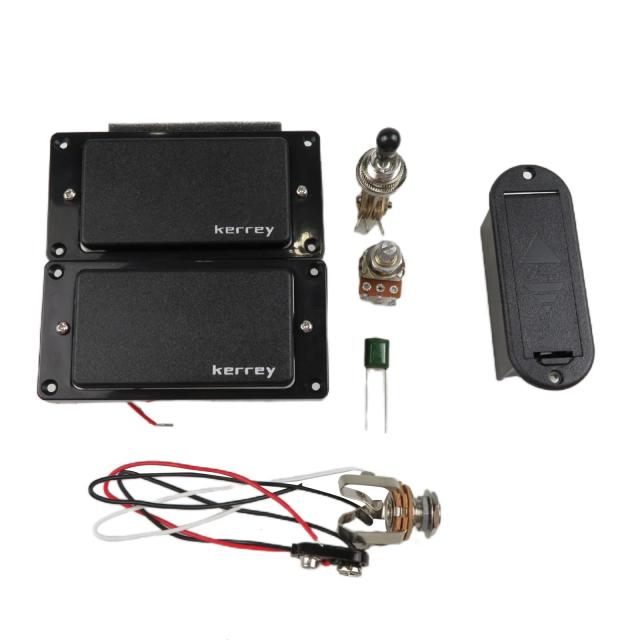 Captadores Ativos Kerrey para Guitarra: Conjunto Completo de Acessórios para Captador Humbucker, Gola em V e Ponte com Potenciômetro