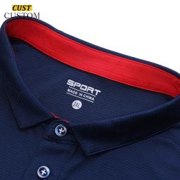 Polo esportivo personalizável com logotipo da empresa, bordado e design pessoal, fibra respirável e de secagem rápida masculino e feminino, 100% fibra - Image 5