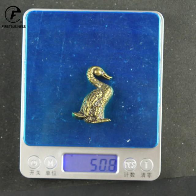 Ornamento de Pato de Cobre Artesanal para Decoração de Casa e Escritório