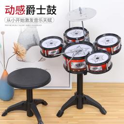 Simulação de percussão Instrumento Drum Set for Children, Jazz Drums Kit, Wisdom Development Toys, Kids Gifts, Junior - Image 3