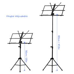 Metal dobrável partitura tripé suporte suporte resistente à água, saco de transporte para guitarra elétrica piano violino - Image 6